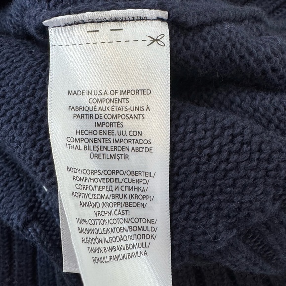 NWOT Unisex Polo Ralph Lauren Navy Flag Crewneck Sweater Size Large - Picture 4 of 6